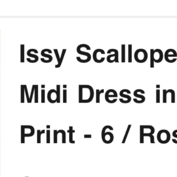 NWT!! Coco and Lola Issy Scalloped Bodice Midi Dress in Rose Print. So pretty! - Picture 3 of 6